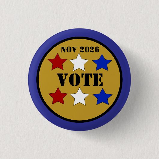 Die Abstimmung 2026 Button (Vorderseite)