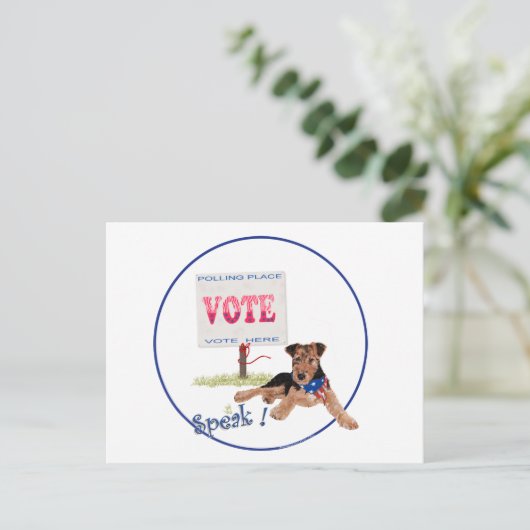 Die Abstimmung beenden Postkarte (Stehend Vorderseite)