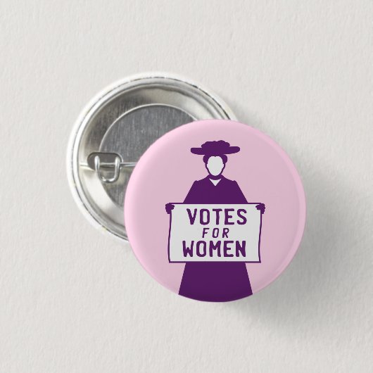 Die Abstimmung für Frauen Suffragette Button (Vorne & Hinten)
