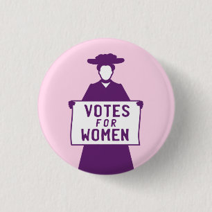 Die Abstimmung für Frauen Suffragette Button