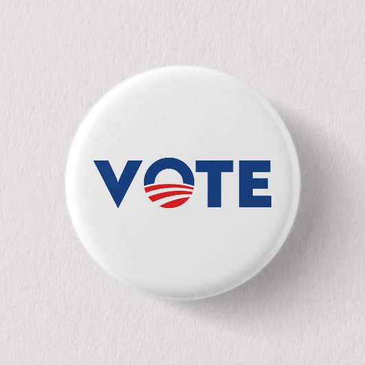 Die Abstimmung Hoffnung rot-weiß-blau Typografie D Button (Vorderseite)