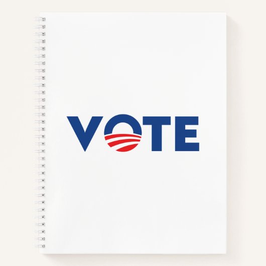 Die Abstimmung Hoffnung rot-weiß-blau Typografie D Notizblock (Vorderseite)