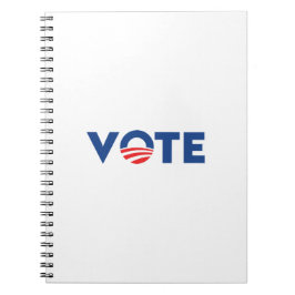 Die Abstimmung Hoffnung rot-weiß-blau Typografie D Notizblock