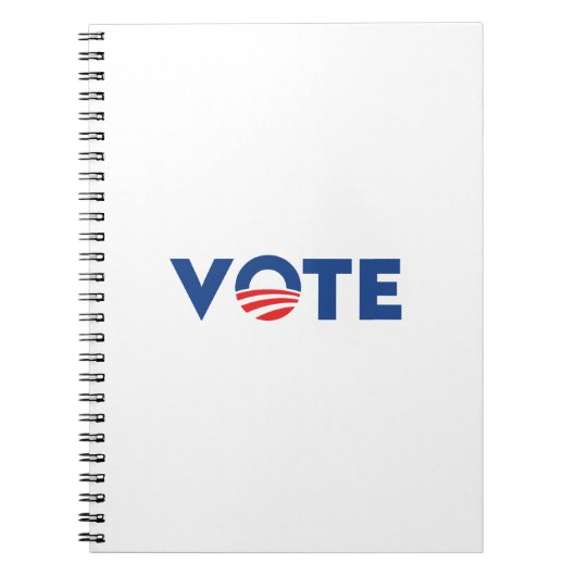 Die Abstimmung Hoffnung rot-weiß-blau Typografie D Notizblock (Vorderseite)
