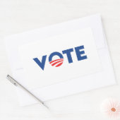 Die Abstimmung Hoffnung rot-weiß-blau Typografie D Rechteckiger Aufkleber (Umschlag)