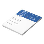 Die Abstimmung ist keine Erinnerung für den Sportb Notizblock (Rotiert)