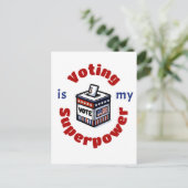 Die Abstimmung ist meine Supermacht Postkarte (Stehend Vorderseite)