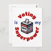 Die Abstimmung ist meine Supermacht Postkarte (Vorne/Hinten)