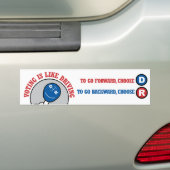 Die Abstimmung ist wie Autofahren - wählen Sie D,  Autoaufkleber (Auf Auto)