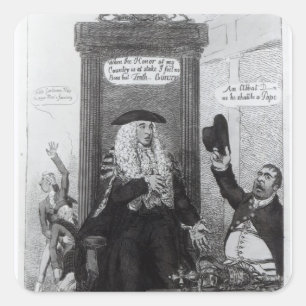 Die Abstimmung über das Casting oder der unabhängi Quadratischer Aufkleber