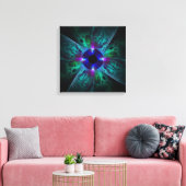 Die Abstrakte Art Quad Leinwand (Insitu (Wohnzimmer))