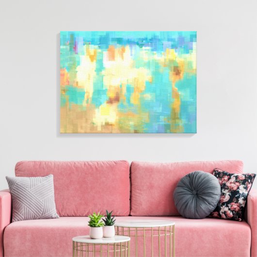 Die Abstrakte Artwork-Szene am Strand Leinwanddruck (Insitu (Wohnzimmer))