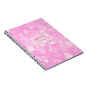 Die abstrakte Beschaffenheit bokeh Rosa Notizblock (Rechte Seite)