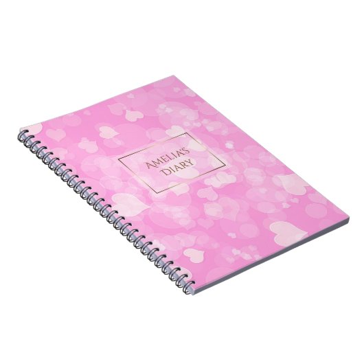 Die abstrakte Beschaffenheit bokeh Rosa Notizblock (Rechte Seite)