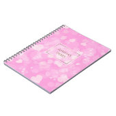 Die abstrakte Beschaffenheit bokeh Rosa Notizblock (Linke Seite)