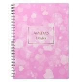 Die abstrakte Beschaffenheit bokeh Rosa Notizblock (Vorderseite)