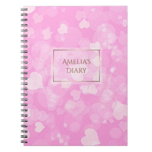 Die abstrakte Beschaffenheit bokeh Rosa Notizblock