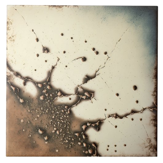 Die Abstrakte Cer-Dekoration aus marmorierter Erde Fliese (Vorderseite)