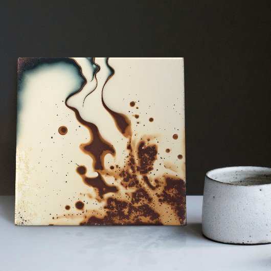 Die Abstrakte Cer-Dekoration aus marmorierter Erde Fliese