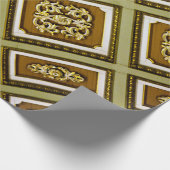 Die Abstrakte Decke ist braun und grün Geschenkpapier (Ecke)