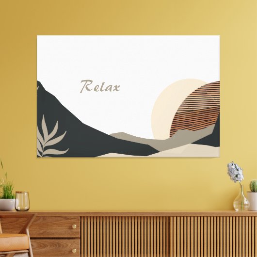 Die Abstrakte Erde Tones Mountain Leinwand Kunst (Insitu (Wohnzimmer))