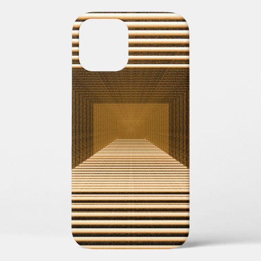 Die abstrakte gelbe Pyramide wird in der Tiefe Case-Mate iPhone Hülle (Rückseite)