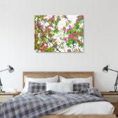 "Die abstrakte Kirschblüte" wickelte Leinwanddruck (Insitu (Schlafzimmer))
