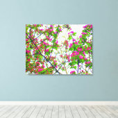"Die abstrakte Kirschblüte" wickelte Leinwanddruck (Insitu (Holzboden))