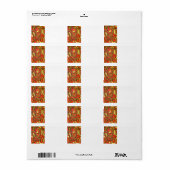 Die Abstrakte Kunst aus Brassy und Helle Adressaufkleber (Vorne)