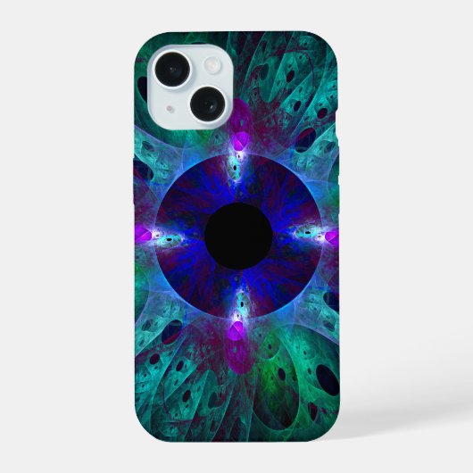 Die Abstrakte Kunst der Augen iPhone 15 Hülle (Rückseite)