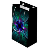 Die Abstrakte Kunst der Augen Kleine Geschenktüte (Rückseite Schrägansicht)