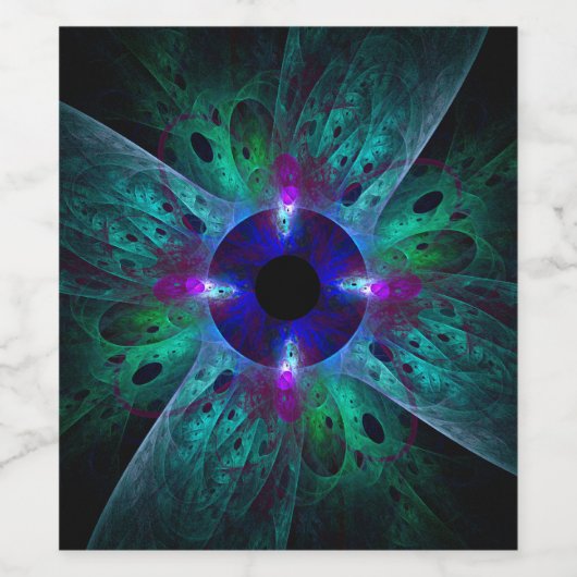 Die Abstrakte Kunst der Augen Weinetikett (Einzelnes Label)