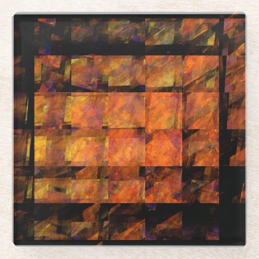 Die Abstrakte Kunst der Mauer Glasuntersetzer (Vorderseite)