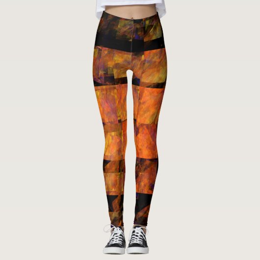 Die Abstrakte Kunst der Mauer Leggings (Vorderseite)