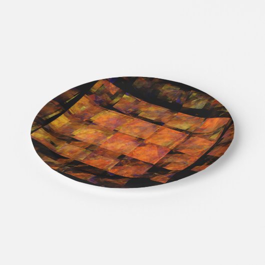 Die Abstrakte Kunst der Mauer Pappteller (Schrägansicht)