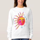 Die Abstrakte Kunst der Sonne und Sterne Sweatshirt (Vorderseite)