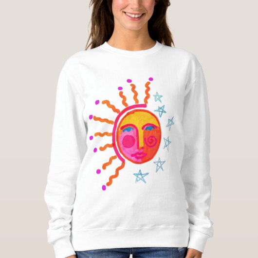 Die Abstrakte Kunst der Sonne und Sterne Sweatshirt (Vorderseite)