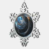 Die Abstrakte Kunst der Welt Schneeflocken Zinn-Ornament (Rechts)