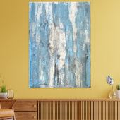 Die Abstrakte Kunst in Blau und Grau Leinwanddruck (Insitu (Wohnzimmer))