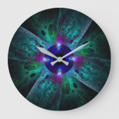 Die Abstrakte Kunstrunde der Augen Große Wanduhr (Vorderseite)