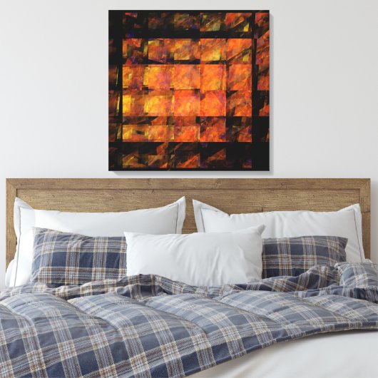 Die Abstrakte Kunstwand der Mauer umhüllte Leinwan Leinwanddruck (Insitu (Schlafzimmer))