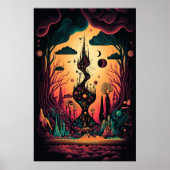 Die Abstrakte Landschaft der wirbelnden Muster Pos Poster (Vorne)