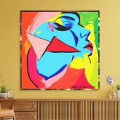 Die Abstrakte Muse Stretched Canvas Print Leinwanddruck (Insitu (Wohnzimmer))