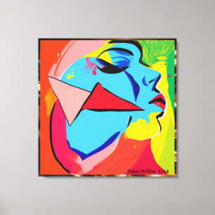 Die Abstrakte Muse Stretched Canvas Print Leinwanddruck