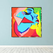 Die Abstrakte Muse Stretched Canvas Print Leinwanddruck (Insitu (Holzboden))