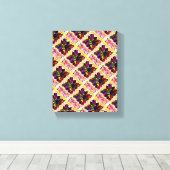 Die Abstrakte rosa Kunstkunst in kräftigen Farben Leinwanddruck (Insitu (Holzboden))