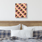 Die Abstrakte rosa Kunstkunst in kräftigen Farben Leinwanddruck (Insitu (Schlafzimmer))