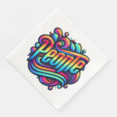 Die Abstrakte Verbindung: Eine Welt der Menschen v Serviette (Ecke)