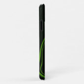 Die Abstrakten Streifen in Schwarz und Grün Case-Mate iPhone Hülle (Hinten/Rechts)