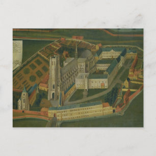 Die Abtei von Saint-Bertin in Saint-Omer, 1776 Postkarte
